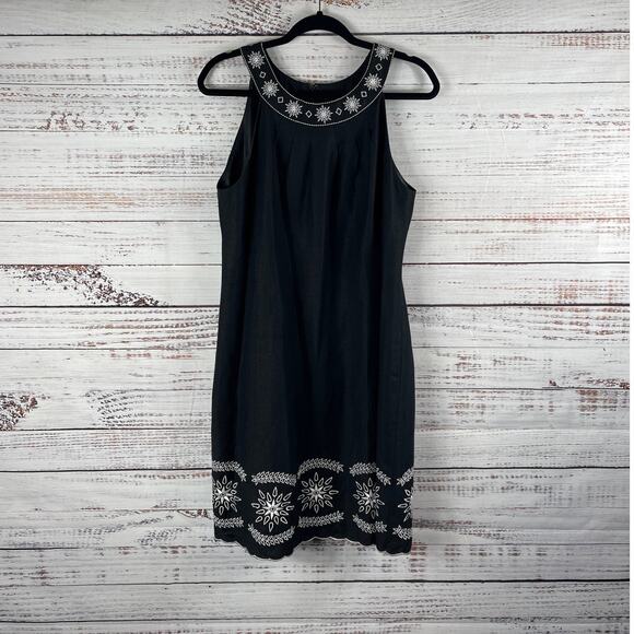 willow Glenn Dresses & Skirts - Willow Glenn Women's Size 12 Linen Blend Halter Dress Black